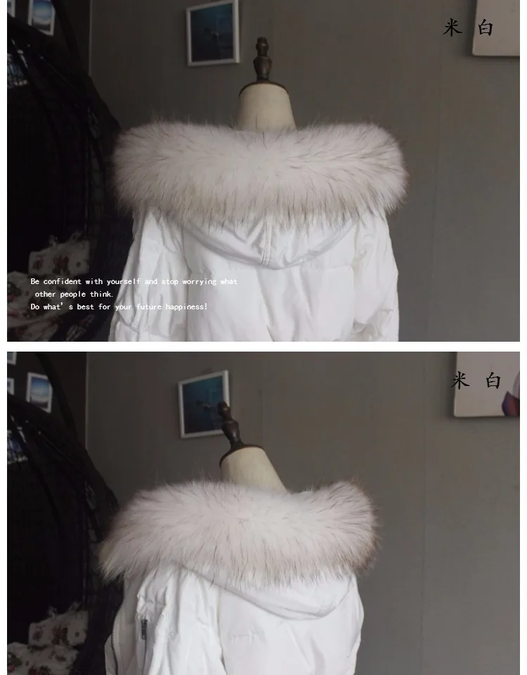 Зимняя куртка из натурального меха, воротник из натурального меха енота, женские шарфы, пальто, женская шапка, длинный теплый шарф из натурального меха, большой размер
