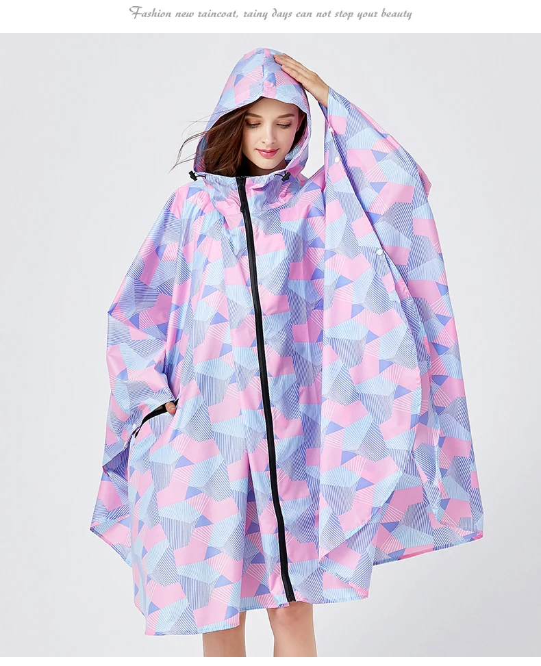 Portable Travel Raincoat Outdoor Personality Poncho Stylish Rain Coat Ladies Waterproof Capas De Chuva Suit YY50RC | Дом и сад