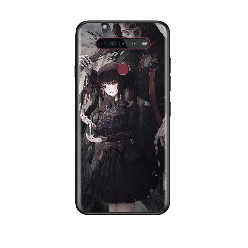 

Demon Anime Girl Manga For LG G8 V30 V35 V40 V50 V60 Q60 K40S K50S K41S K51S K61 K71 K22 ThinQ 5G TPU Silicone Black Phone Case