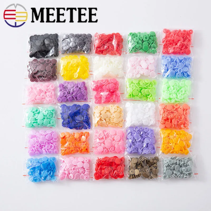 Meetee 100/200/1000sets Resin Snap Button 12mm Plastic Colorful Concealed for Children's Clothing Quilt Cover Accessories | Дом и сад