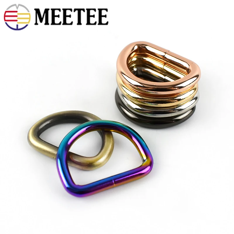 10/30 шт. Meetee 25 мм D кольцевая пряжка металлическая сумка Пряжка Крючки ремешок