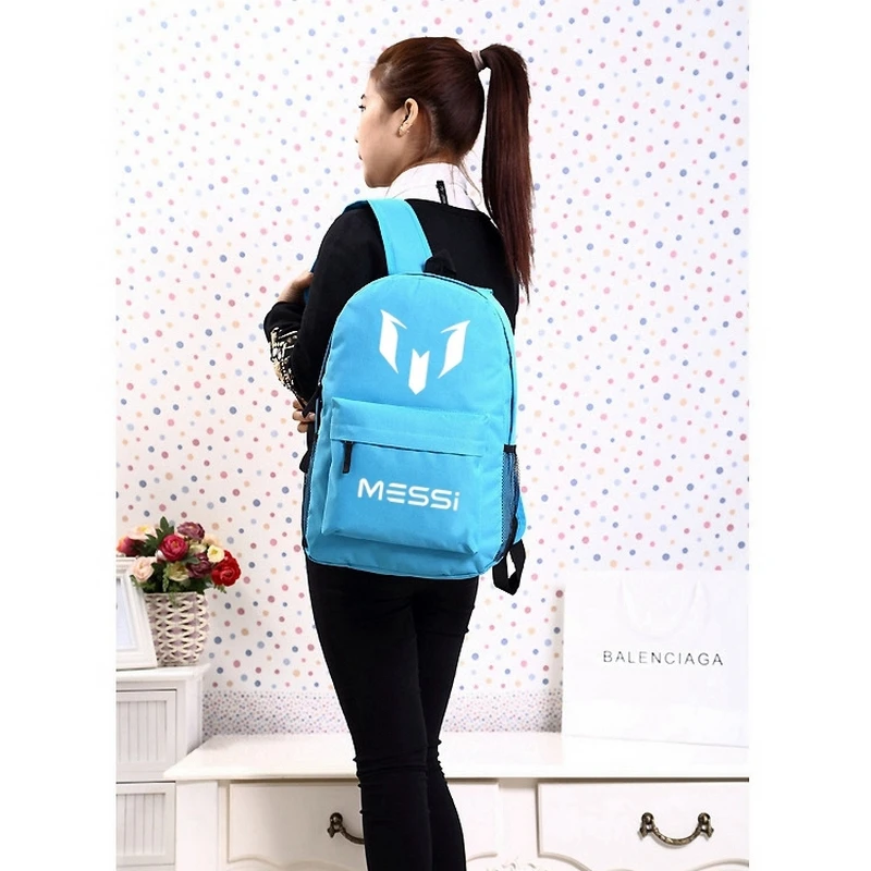 Мужчины рюкзак мужской ранец Месси Логотипа портфель школьный для подростков