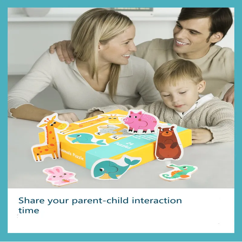 

Cartoon Animal Puzzle Children's Toys Early Education Fun Enlightenment Puzzle Parent-child Interactive Puzzle Surprise Gift Toy