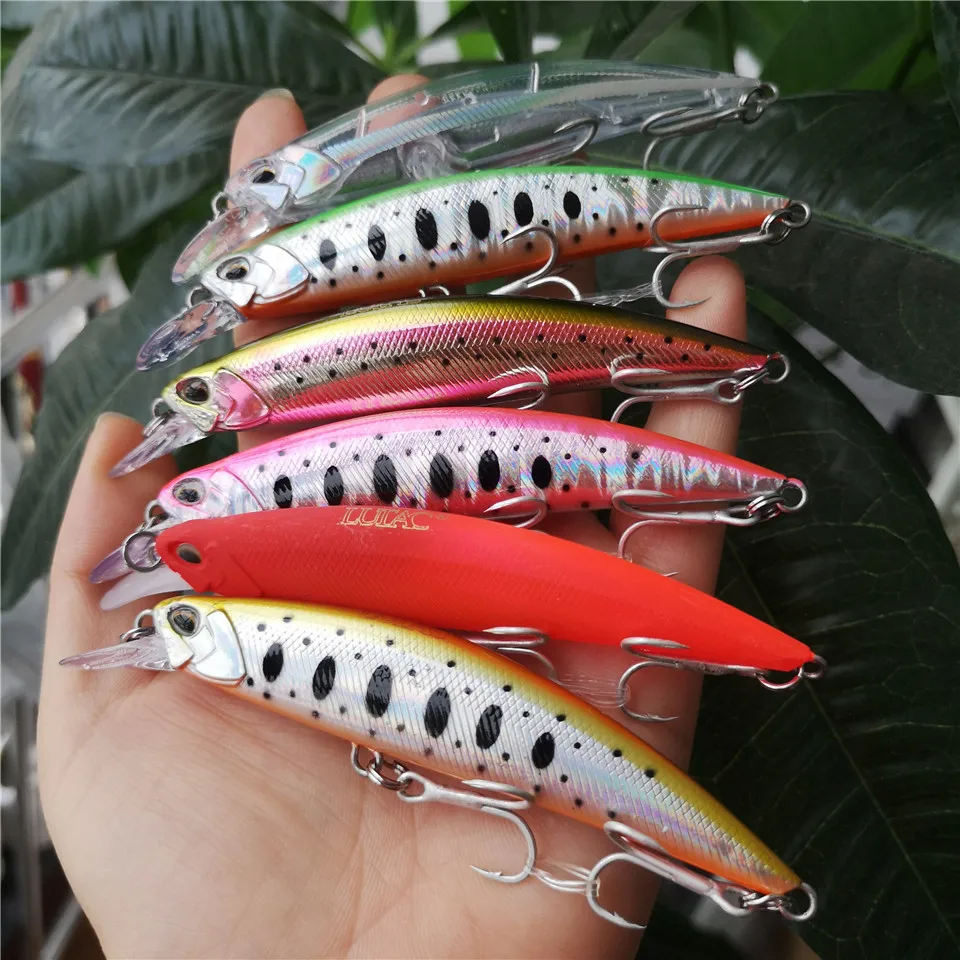 

swolfy 6pcs 100mm 16g Large Trout Fishing Lure Sinking Minnow Pike Seabass Jerkbait River Lake Hard Baits Crankbait