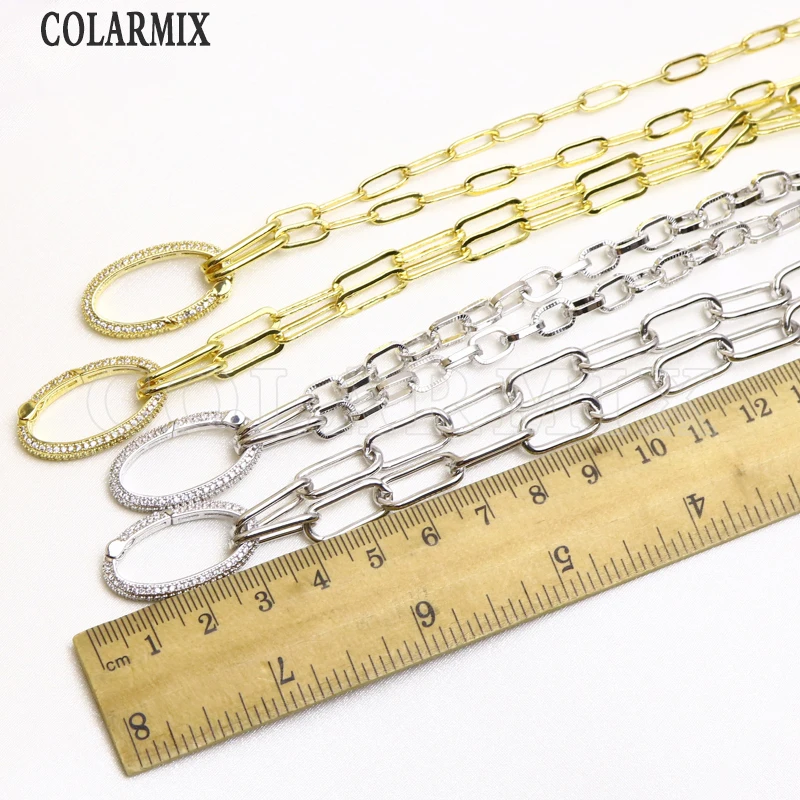 

5 strands Oval zircon pendants necklace multi link chain necklace zircon jewelry accessories for women zircon pendants 51040