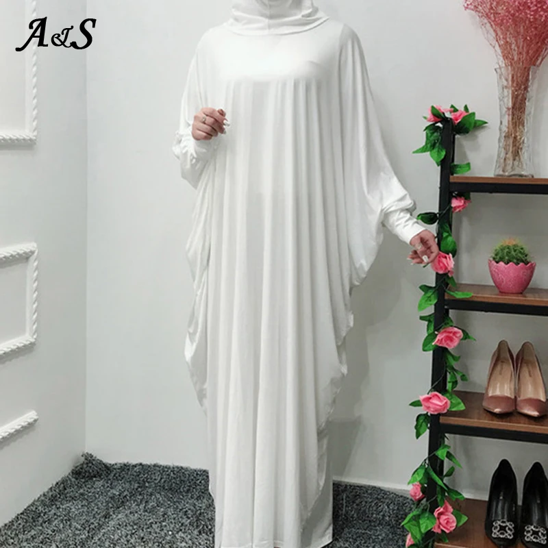 Женское платье-макси с капюшоном Anbenser, длинное мусульманское платье с капюшоном, Молитвенное платье, арабский Рамадан, однотонная одежда дл...