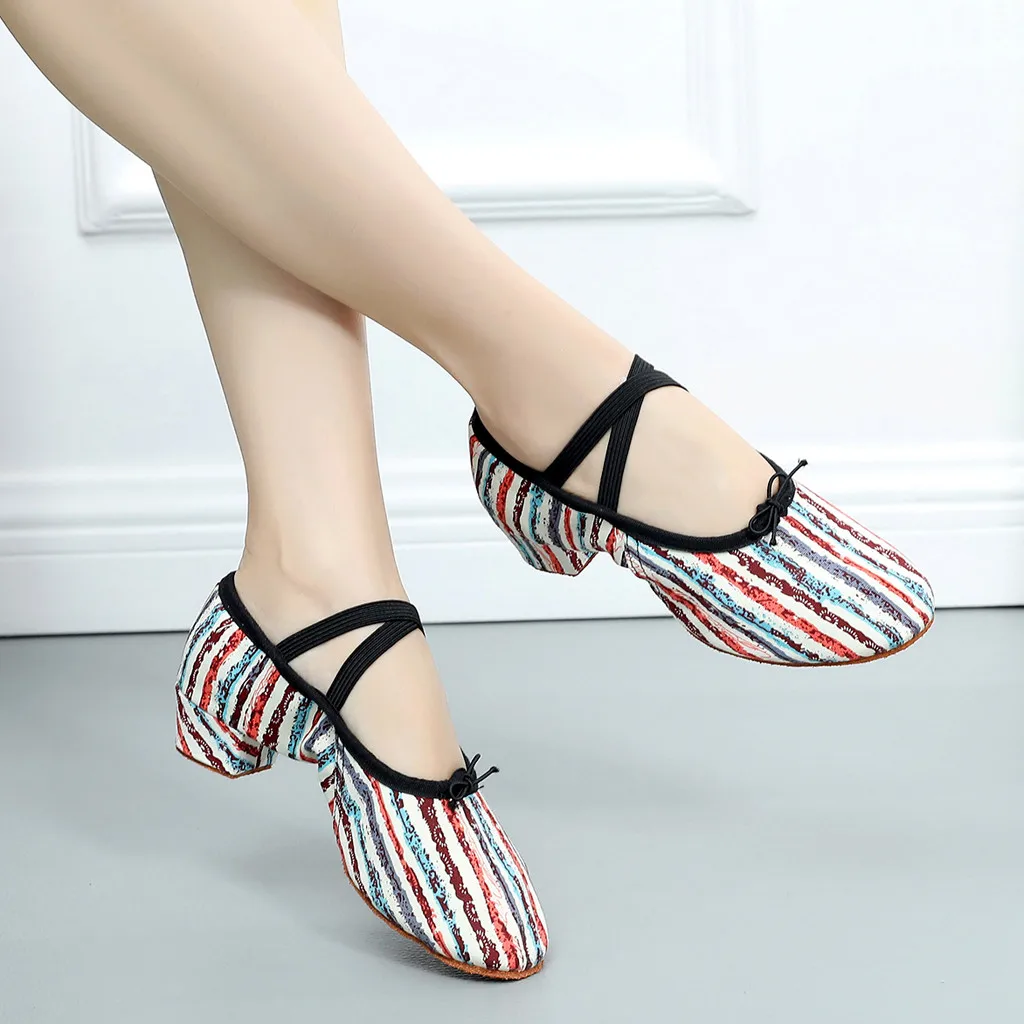 Сандалии для танго женская летняя повседневная обувь фитнеса и бальных танцев