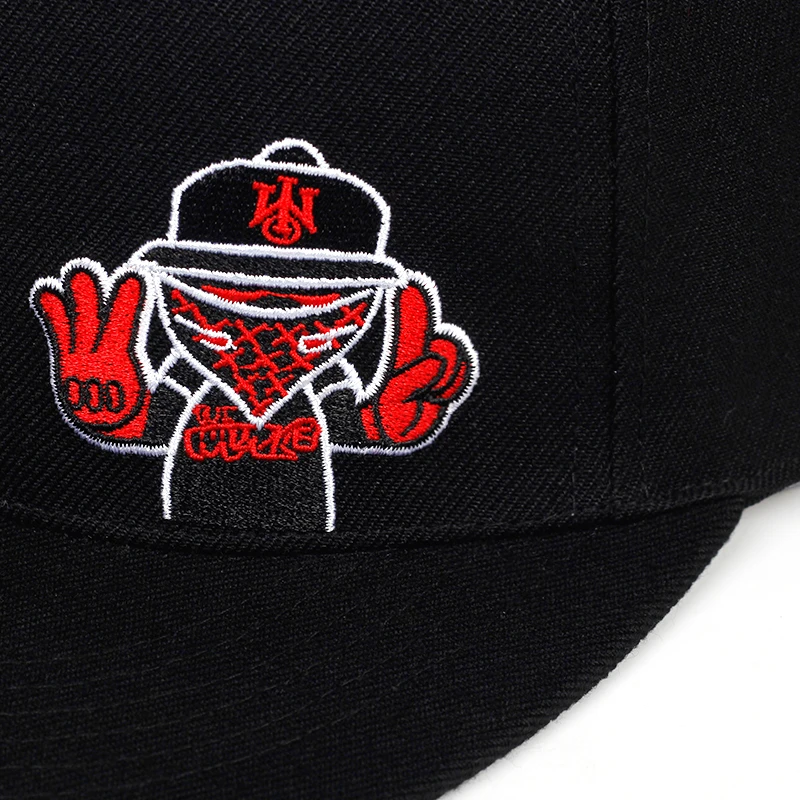 Бейсболка в стиле хип хоп с вышивкой жестами|Мужские бейсболки| |