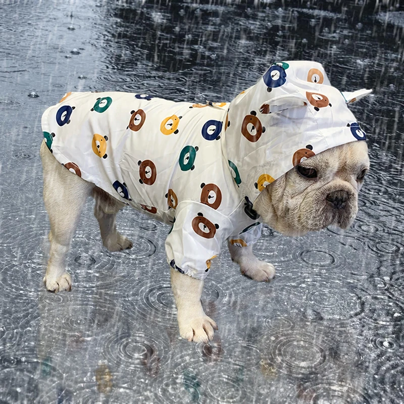 

Raincoat For Dogs Pet Poncho Overalls Dog Clothes Rain Coat French Bulldog Jacket Waterproof Corgi Shiba Inu Raingear Hoodie