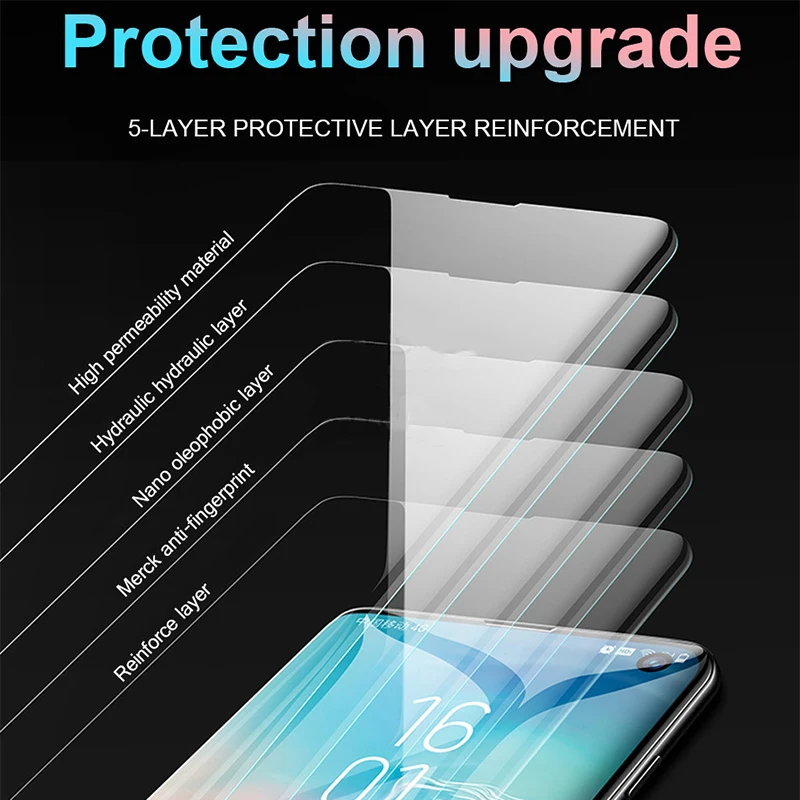 Передняя и задняя 3D защитная пленка на весь экран из ТПУ для Samsung S8 S9 S10 Plus мягкая