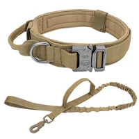 military army dog collar leash adjustable tactical collars control handle training hunting pets accessories medium large breed