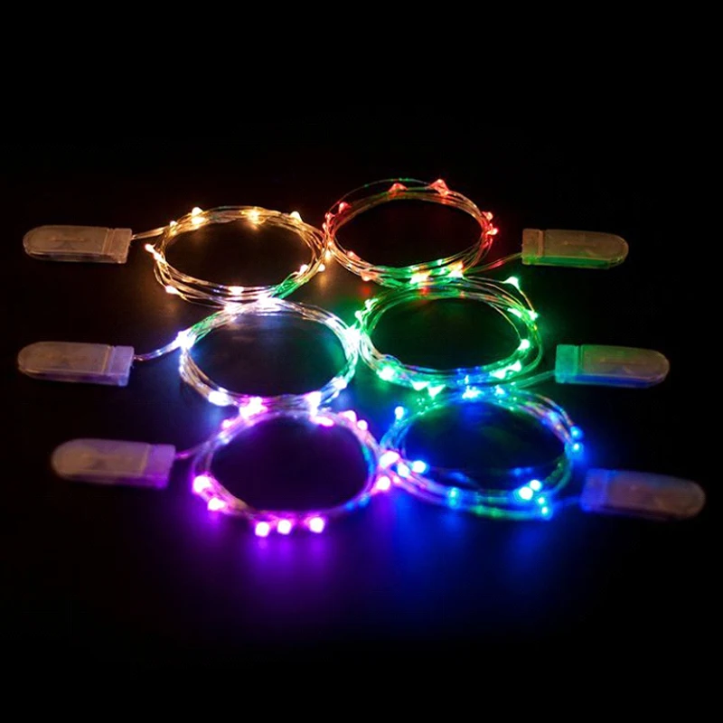 Гирлянда из медной проволоки 1 шт. 2 м 20 светодиодов на батарейках | Лампы и