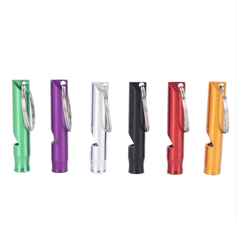 

1Pcs Mini size whistles Outdoor Metal Multifunction Whistle Pendant With Keychain Keyring For Outdoor Survival Emergency
