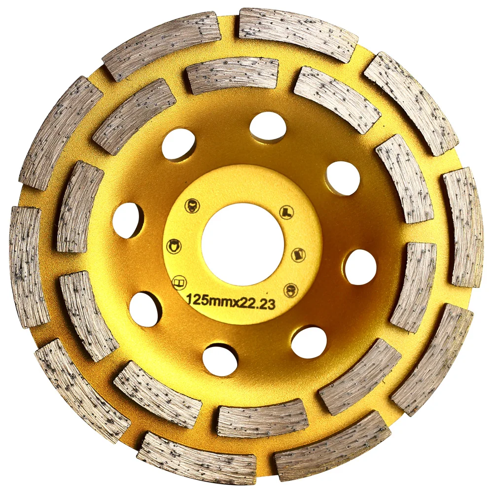

115mm/125mm*22mm Double-Row Diamond Cup Grinding Wheel Cup Cutting Disc Turbo Row Concrete Grinding Wheel Disc for Angle Grinder