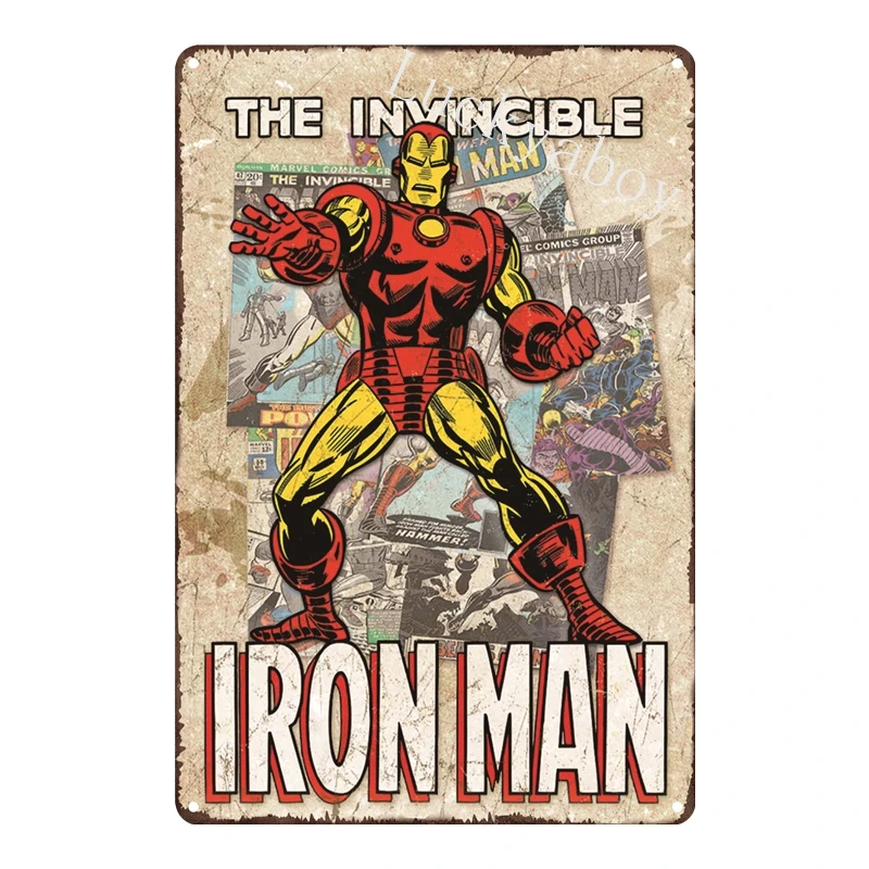 

[Luckyaboy] Vintage tin Metal Signs Poster Pub Retro Home Decor Plate Movie Black PantherAL004