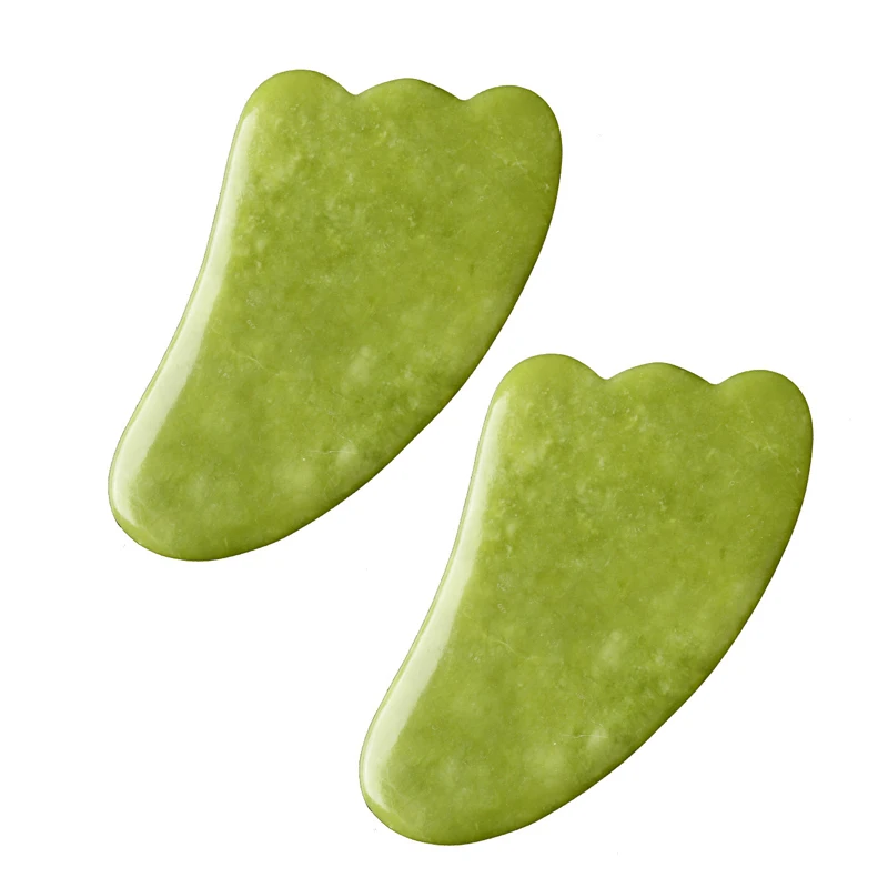 Нефритовый камень искусственная кожа двойная пластина массажер для лица шеи