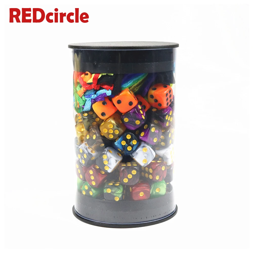 Оптовая продажа 100 шт. 12 мм Gemini D6 азартные игры Die с ATube для настольной бара ролевой