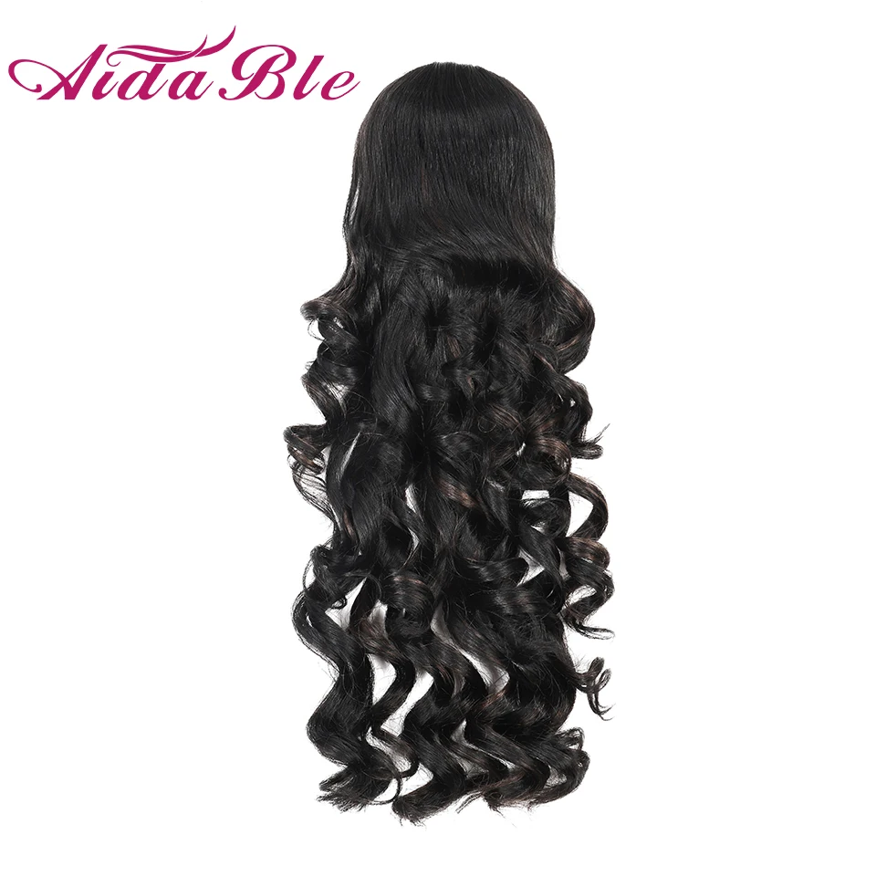 Synthetic 28 Inches Long Loose Wave Hair Ponytail Drawstring Clip Wrapped In The Extension 27 | Шиньоны и парики