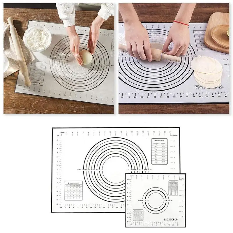 

Silicone Baking Mat Cooking Utensils Bakeware Kneading Pastry Maker Dough Accessories Tools Gadgets Pizza Kitchen V8K2