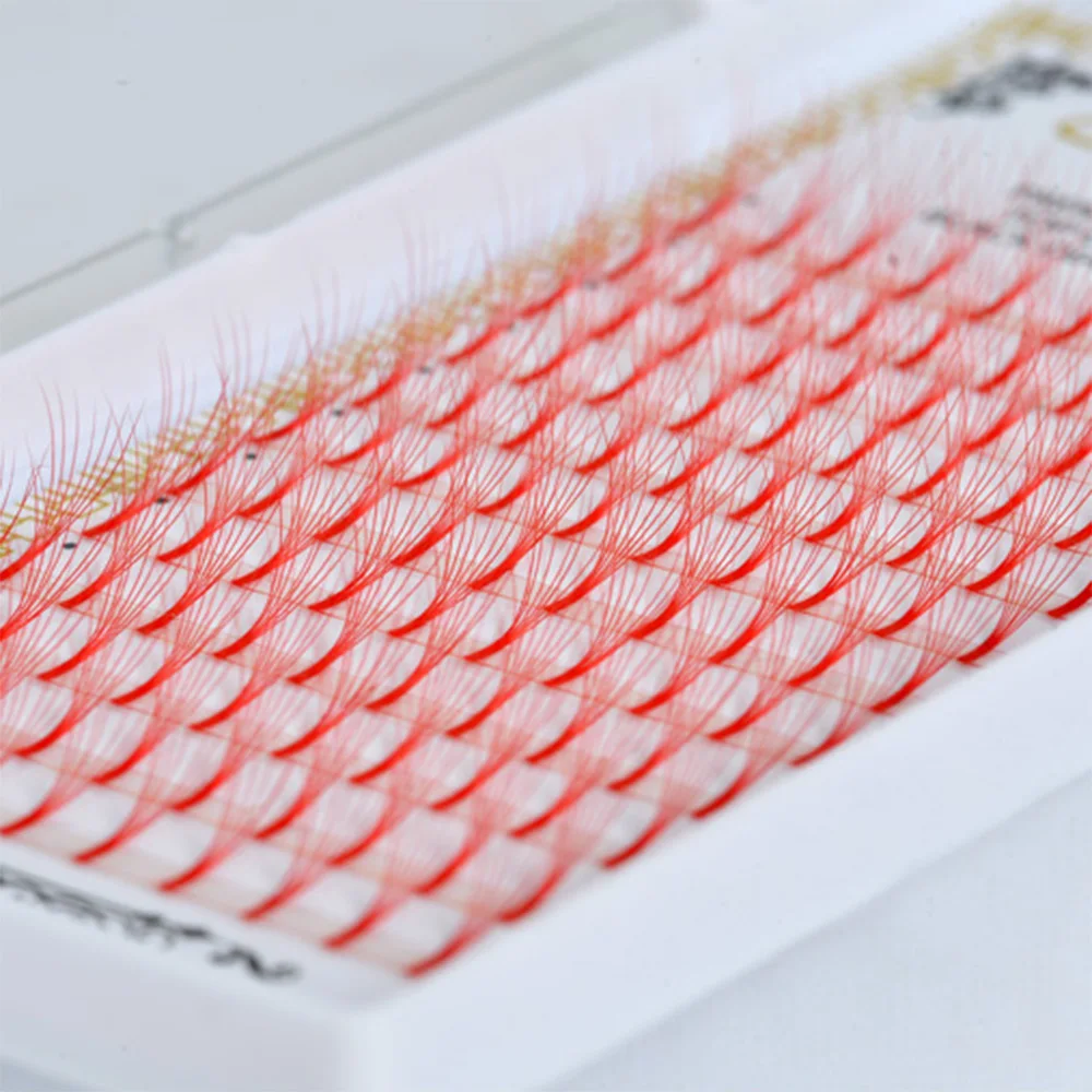 Привитые красные флисовые ресницы очень мягкие натуральные норковые бархатные