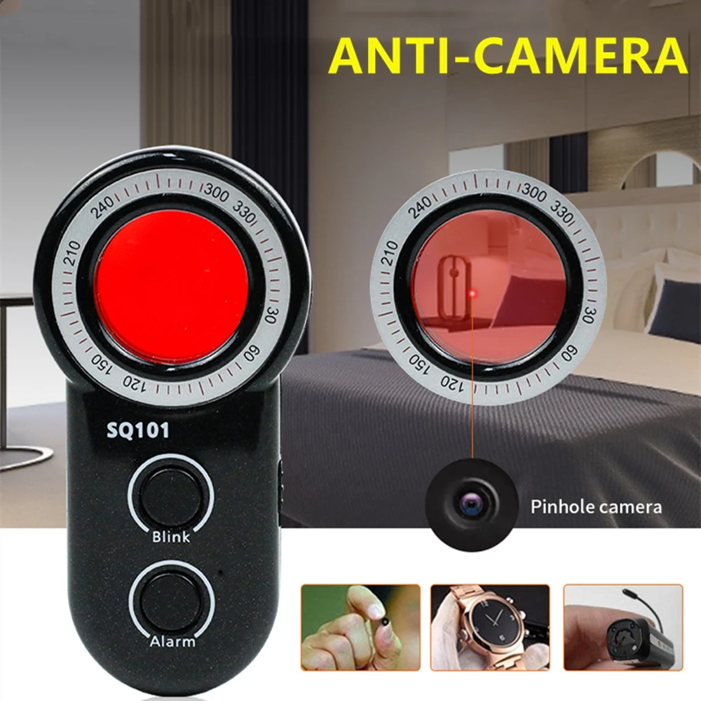 

SQ101 Multi-function Anti-Spy Detector Bug Mini Hidden Camera Finder Lens Locator Tracker Detect Wireless Camera Vibration Alarm