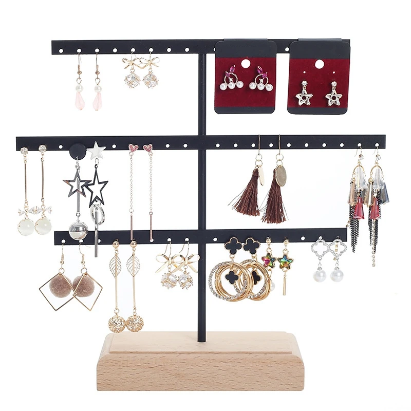 

Fashion 52 Hook Earring Jewelry Organizer Earring Organizer Hanging Holder Necklace Display Stand Box Holder Rack Jewelry Hanger