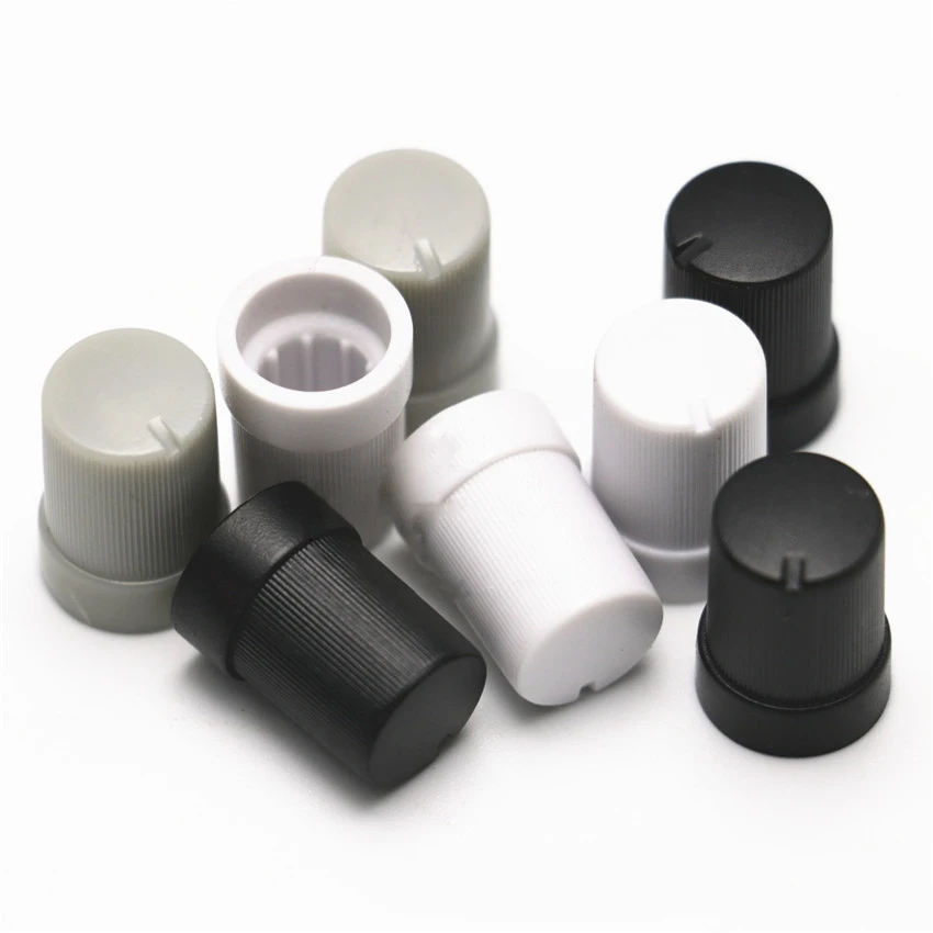 

10Pcs Plastic For Rotary Taper Potentiometer Hole 6mm Knob