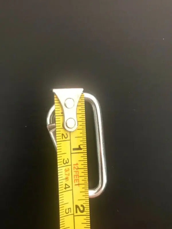 

Bulk 2 inch silver D-shaped aluminum carabiner spring belt clip key chain 50pcs