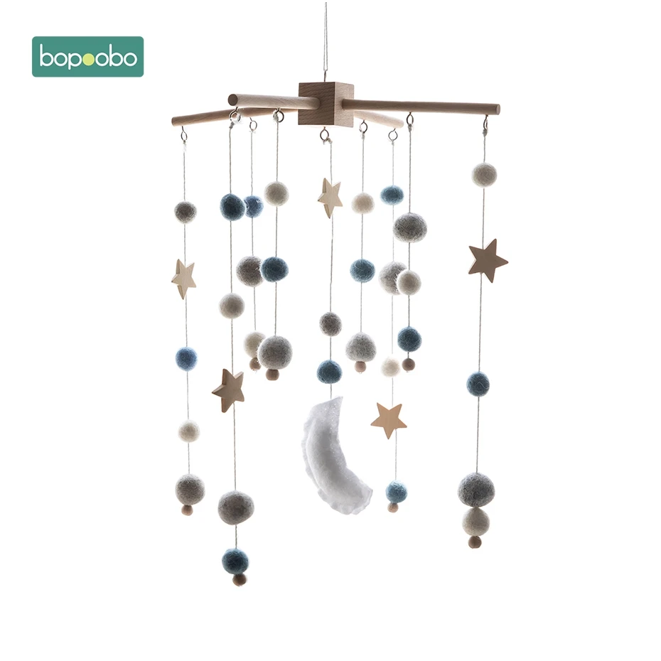 Blue Star Bopobo детская Мобильная подвесная погремушка, игрушки, заводная Музыкальная шкатулка, вешалка, сделай сам, подвесная детская кроватка, мобильная кровать, колокольчик, игрушечный держатель, кронштейн - Цвет: Blue Star