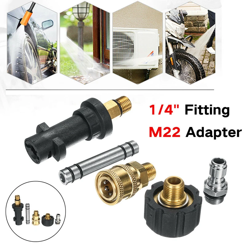 

For Karcher K m22 Adapter 1/4 in Hose Lance Pressure Washer Sprayer Tubing