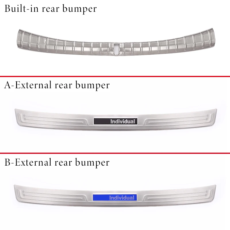 Накладка на ножку заднего бампера автомобиля из нержавеющей стали защитная