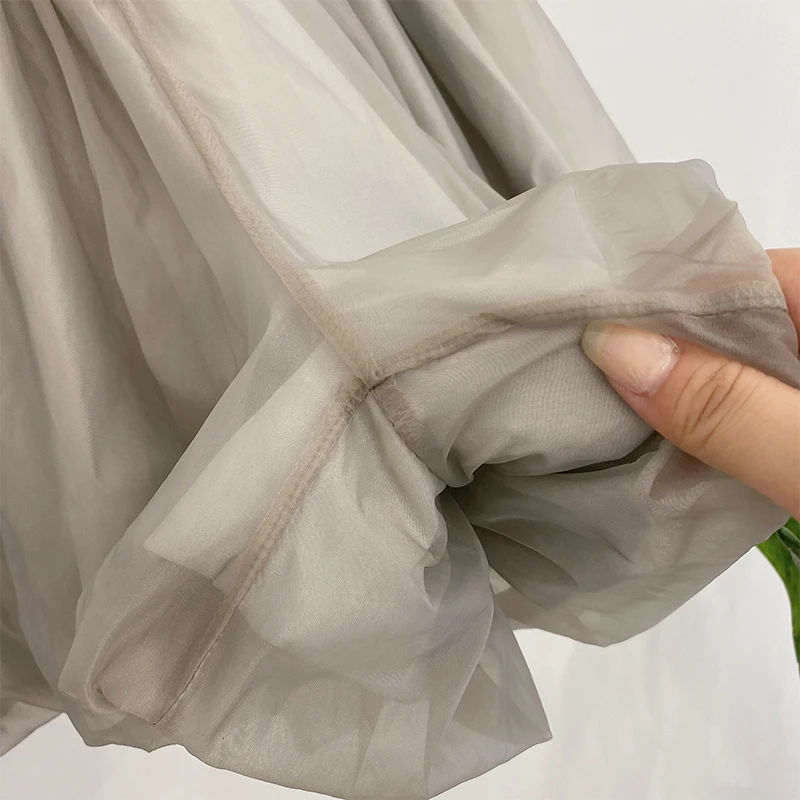 

TIGENA Chiffon Tutu Shorts Skirts Women 2021 Summer Korean Elegant Solid High Waist Shorts Female White Black Gray Short Pants