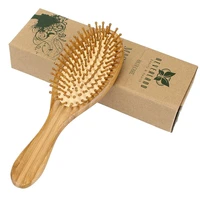 health care wood massage comb hairbrush with box hairdressing tangle brush comb for women hair scalp combs fast shipping