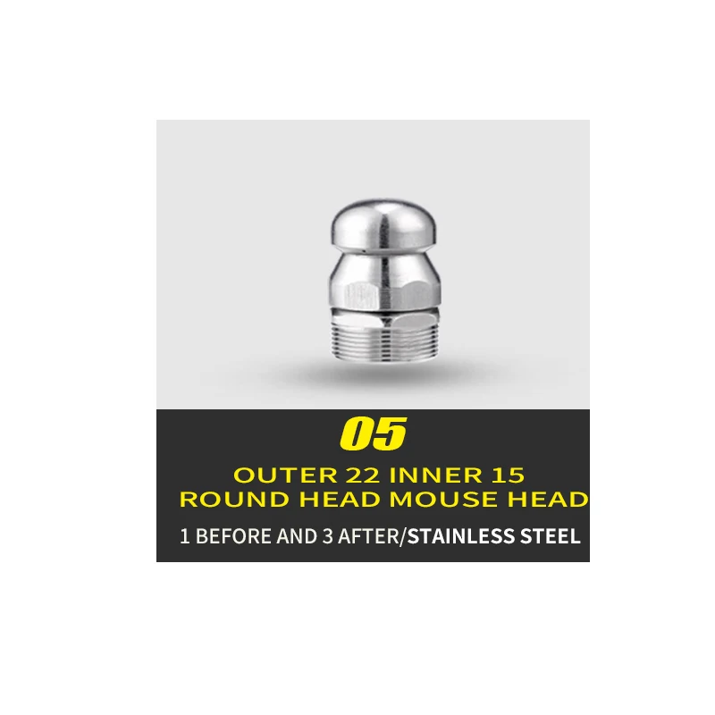 

мойка высокого давления автомойка интерскол Комплект сопла для промывки канализации, для мойки высокого давления, из нержавеющей стали, фиксированная Вращающаяся насадка для канализации, быстроразъемный переходник