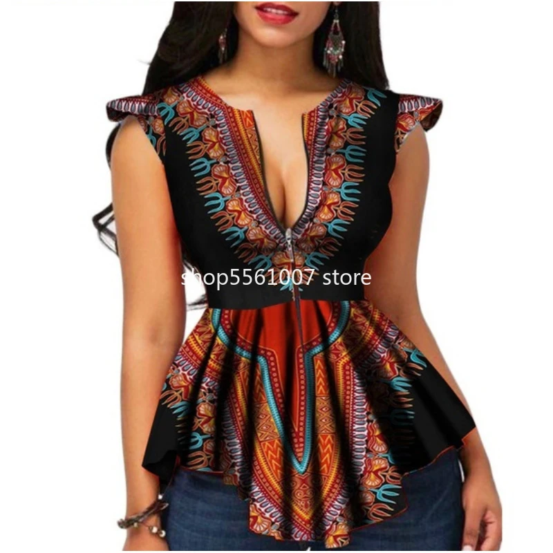 Robe Africaine Femme 2020 блузка Анкары воск печати Топы Южной Африки традиционная одежда