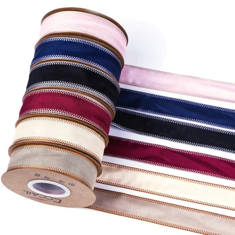 

10yard 40mm 25mm Lattice edge Plaid Ribbons Bow Ribbon Gift Wrapping Polyester Ribbon Handmade DIY Accessories