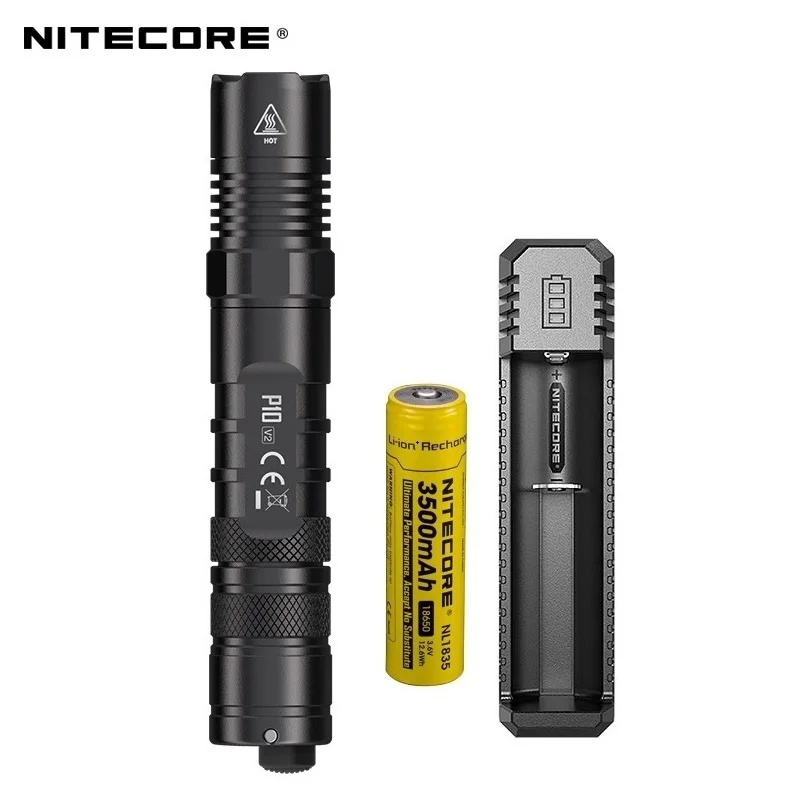 Новый светодиодный фонарик NITECORE P10 V2 18650 CREE XP L2 V6 1100 люмен уличный