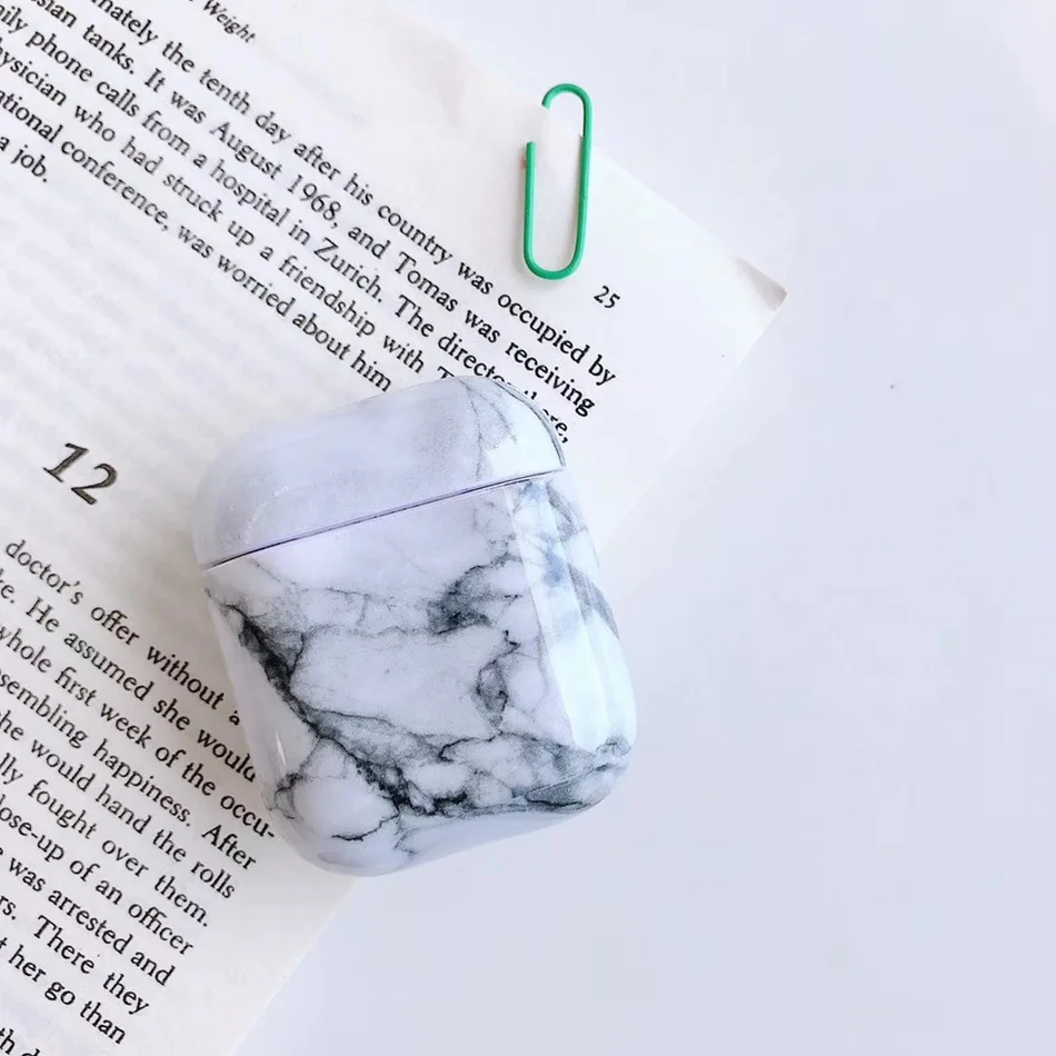 Беспроводной Bluetooth чехол для наушников Airpods чехол Роскошный Мраморный наушник чехол для Apple Air Pods 2 Earpods аксессуары 1