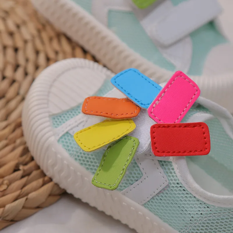 

New Arrival Children's Mesh Breathable Casual Shoes for 2021 Shell Toe Soft Soled Hook and Loop Fasteners Boys and Girls Sandals