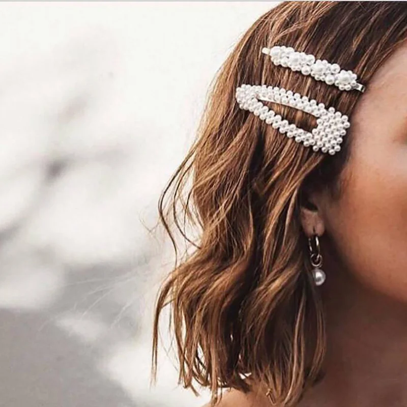 Жемчужные заколки для волос ручной работы женщин милая имитация корейский стиль