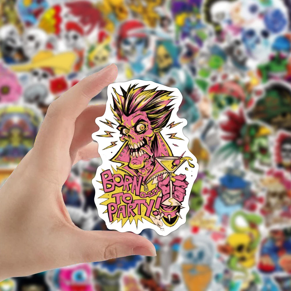 100 шт. Хэллоуин череп граффити альбом для стикеров велосипеда ноутбука мотоцикла