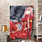 Холст Аниме Zero Two, картины для украшения дома, плакат, HD печать, настенное искусство, модульная гостиная, без рамки