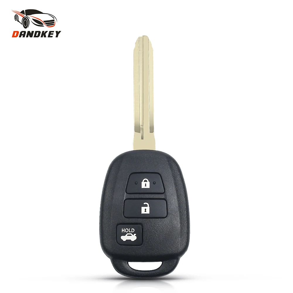 Dandkey для Toyota CAMRY 2012 2013 2014 2015 Corolla Fob 3 кнопки корпус автомобильного ключа