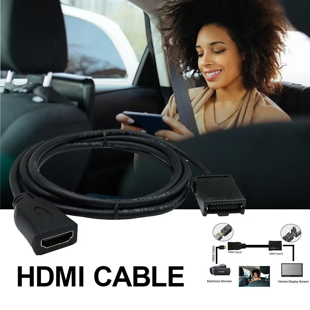 

HDMI E Type To AM HDMI Cable HD Video Cable Type E Micro HDMI Socket Female To HDMI Male Adapter Cable For Car Digital TV HD Mon