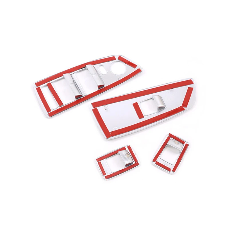 

Car ABS Chrome Door Window Lift Panel Switch Button Frame Cover Sticker Trim For BMW 1 Series E81 2007 2008 2009 2010 2011