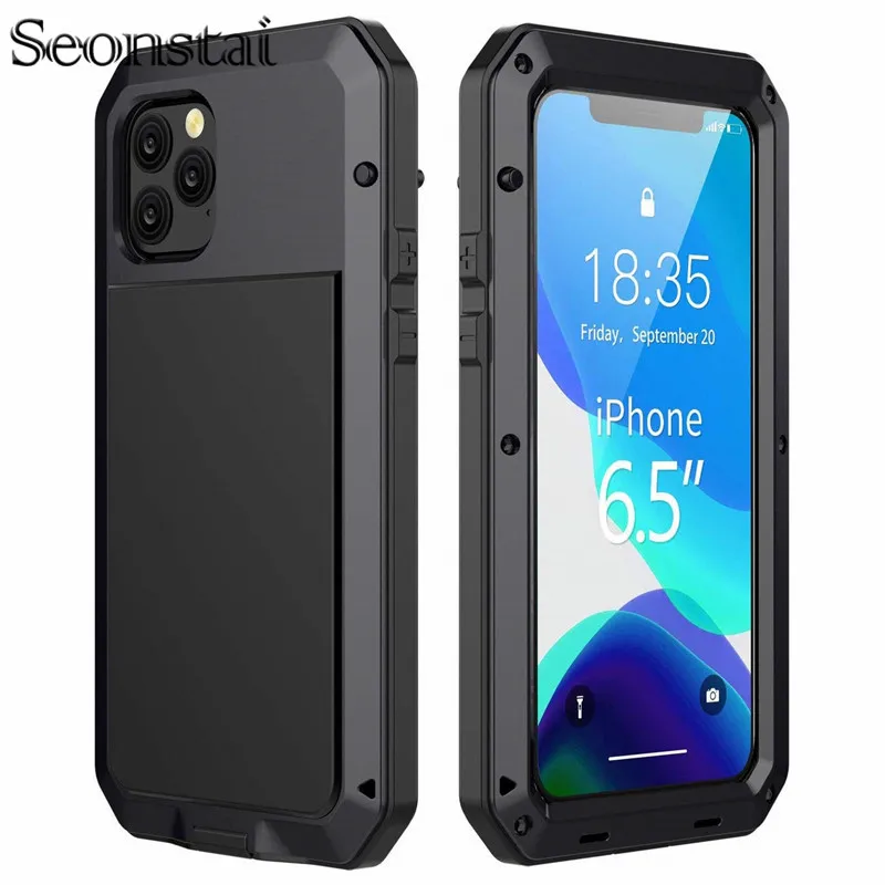 Сверхпрочный бронированный Алюминиевый ударопрочный чехол Doom для iPhone 11 Pro Max