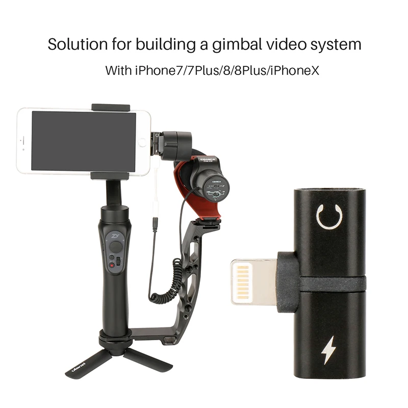 Аудиокабель 2 в 1 для Zhiyun Smooth 4 iPhone 7 8 X Plus lightning наушников | Электроника