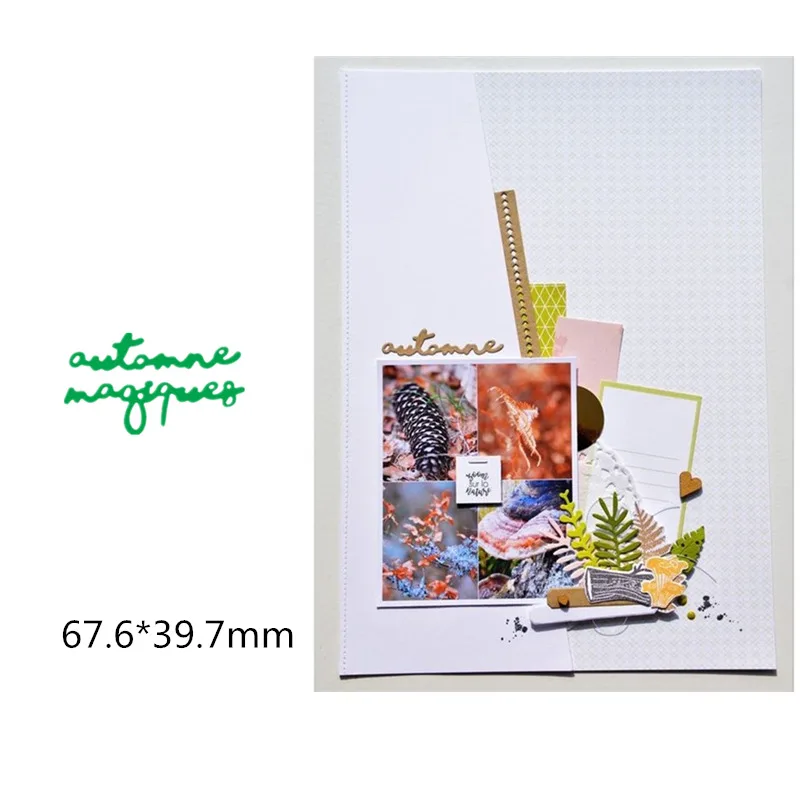 H3991 Французские слова и фраз металла резки Скрапбукинг альбом бумага самодельная открытка украшение ремесло тиснение высечки - Цвет: H3991