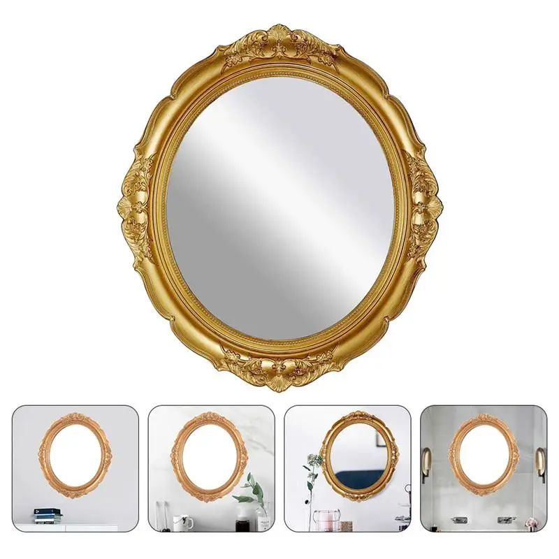 

1pc Exquisite Wall Cosmetic Mirror Delicate Multipurpose Cosmetic Mirror Wall Mirror