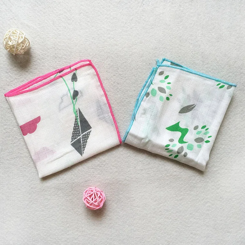 Новый мультяшный детский слюнявчик хлопковый марлевый носовой платок